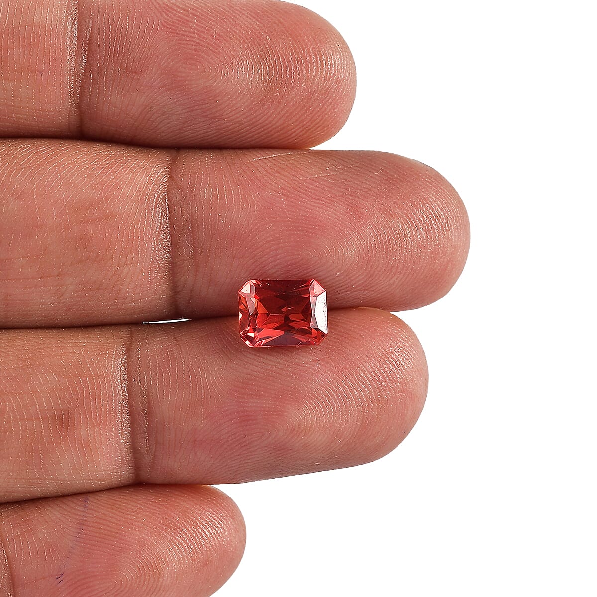 Lab Grown Padparadscha Sapphire (Oct 8x6 mm) 1.87 ctw