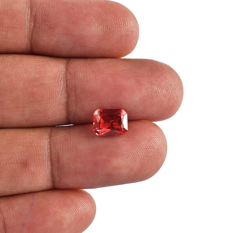Lab Grown Padparadscha Sapphire (Oct 8x6 mm) 1.87 ctw