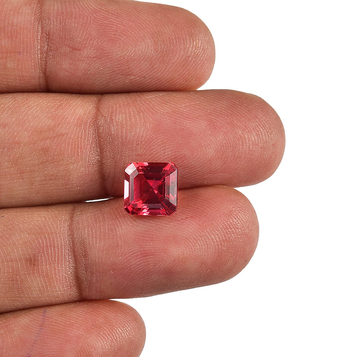 Lab Grown Padparadscha Sapphire (Oct 8x8 mm) 2.91 ctw