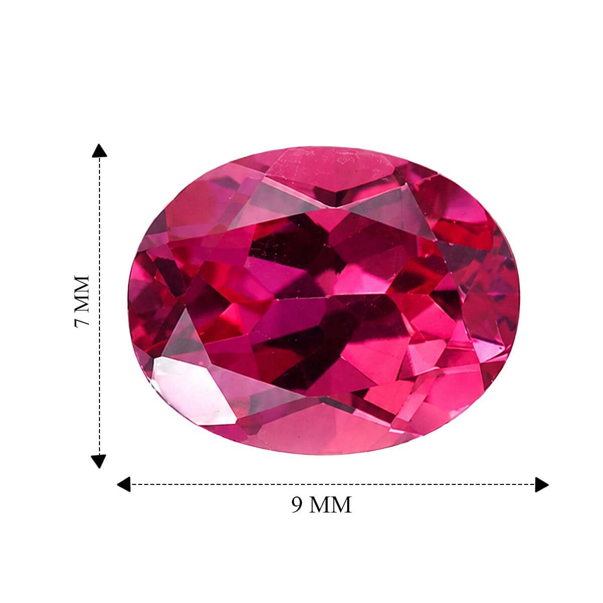 Lab Grown Padparadscha Sapphire (Ovl 9x7 mm) 2.04 ctw