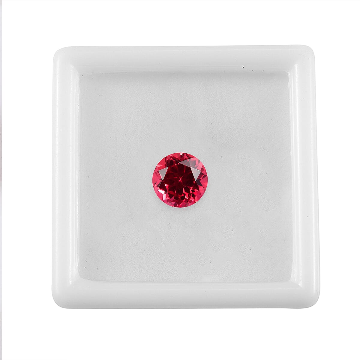 Lab Grown Padparadscha Sapphire (Rnd 8 mm) 2.25 ctw