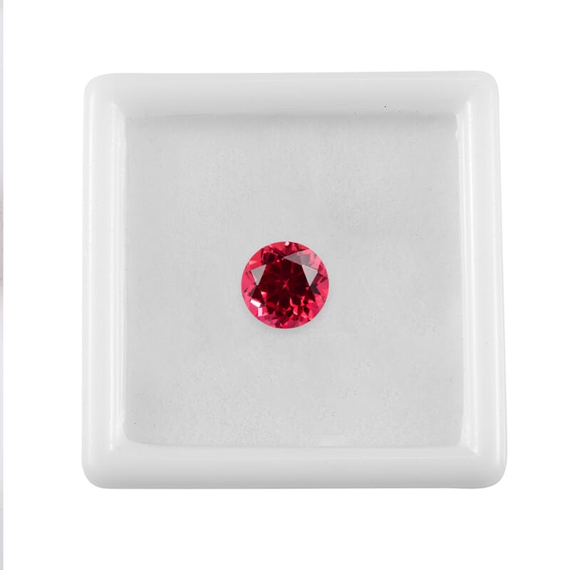 Lab Grown Padparadscha Sapphire (Rnd 8 mm) 2.25 ctw