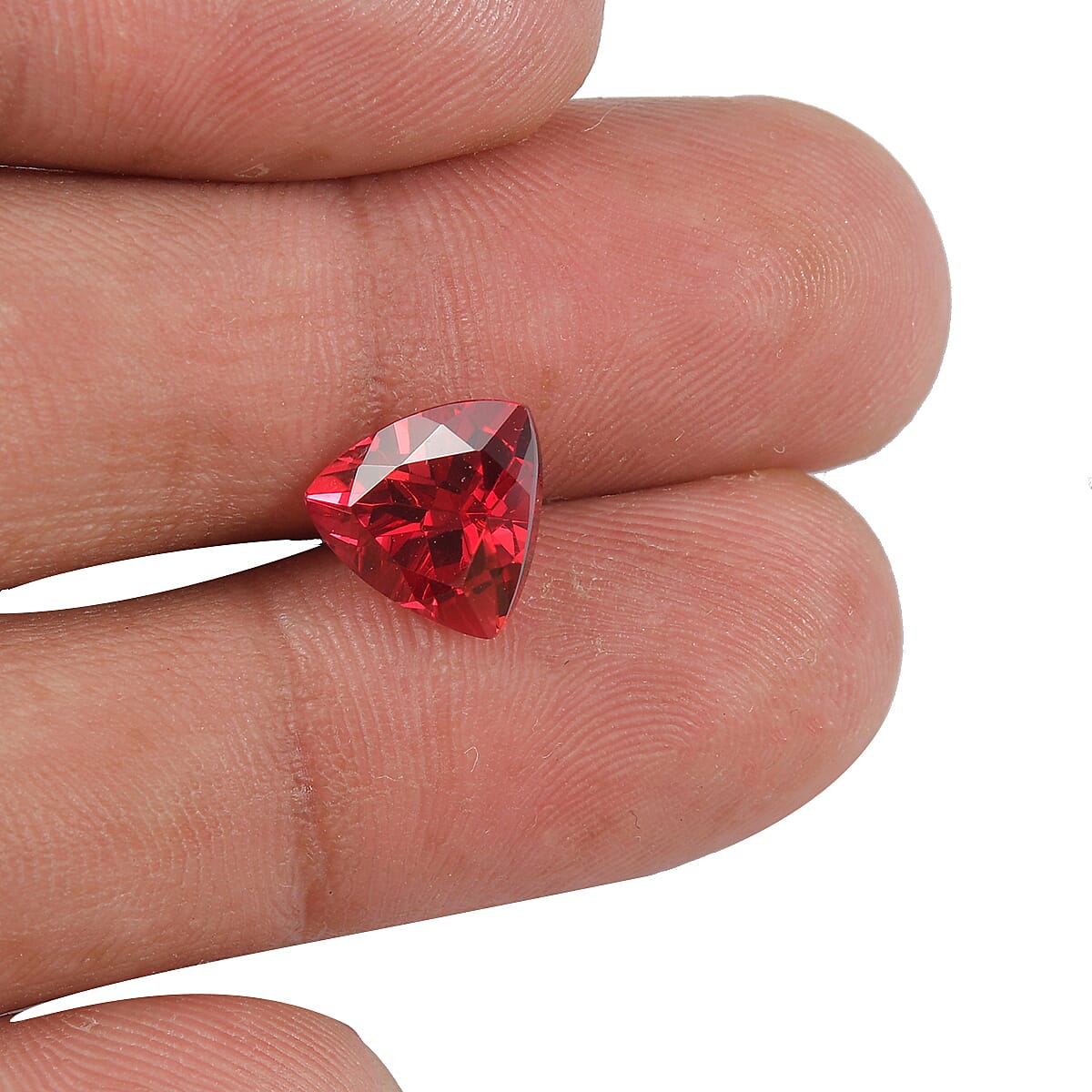 Lab Grown Padparadscha Sapphire (Trl 9 mm) 2.66 ctw