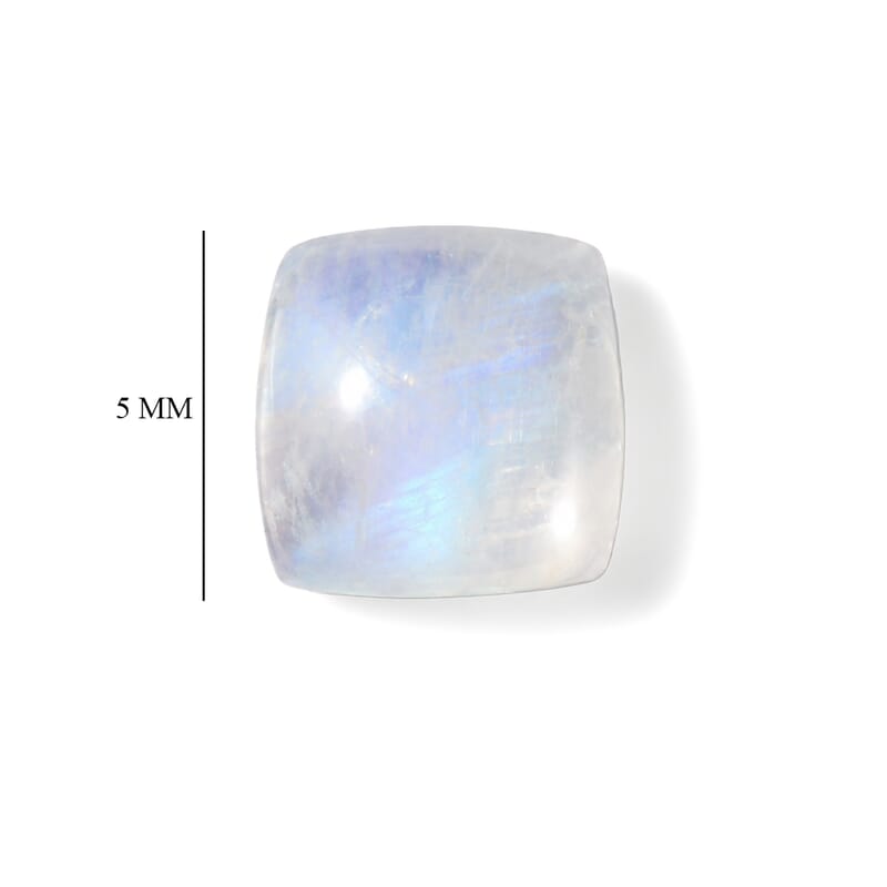 Rainbow Moonstone Set of 2 (Cush 5x5 mm) 1.10 ctw