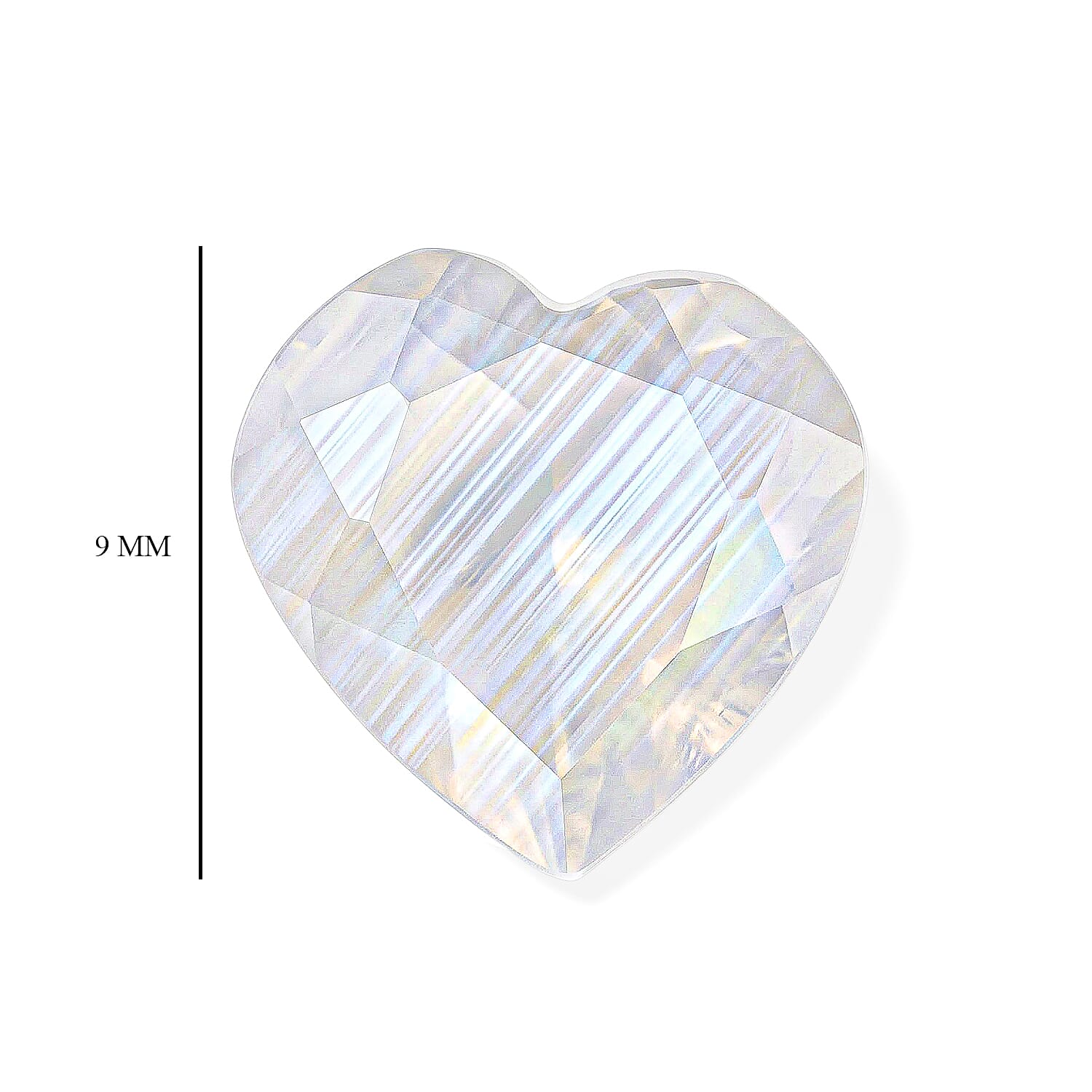Rainbow Moonstone (Hrt 9 mm) 1.53 ctw
