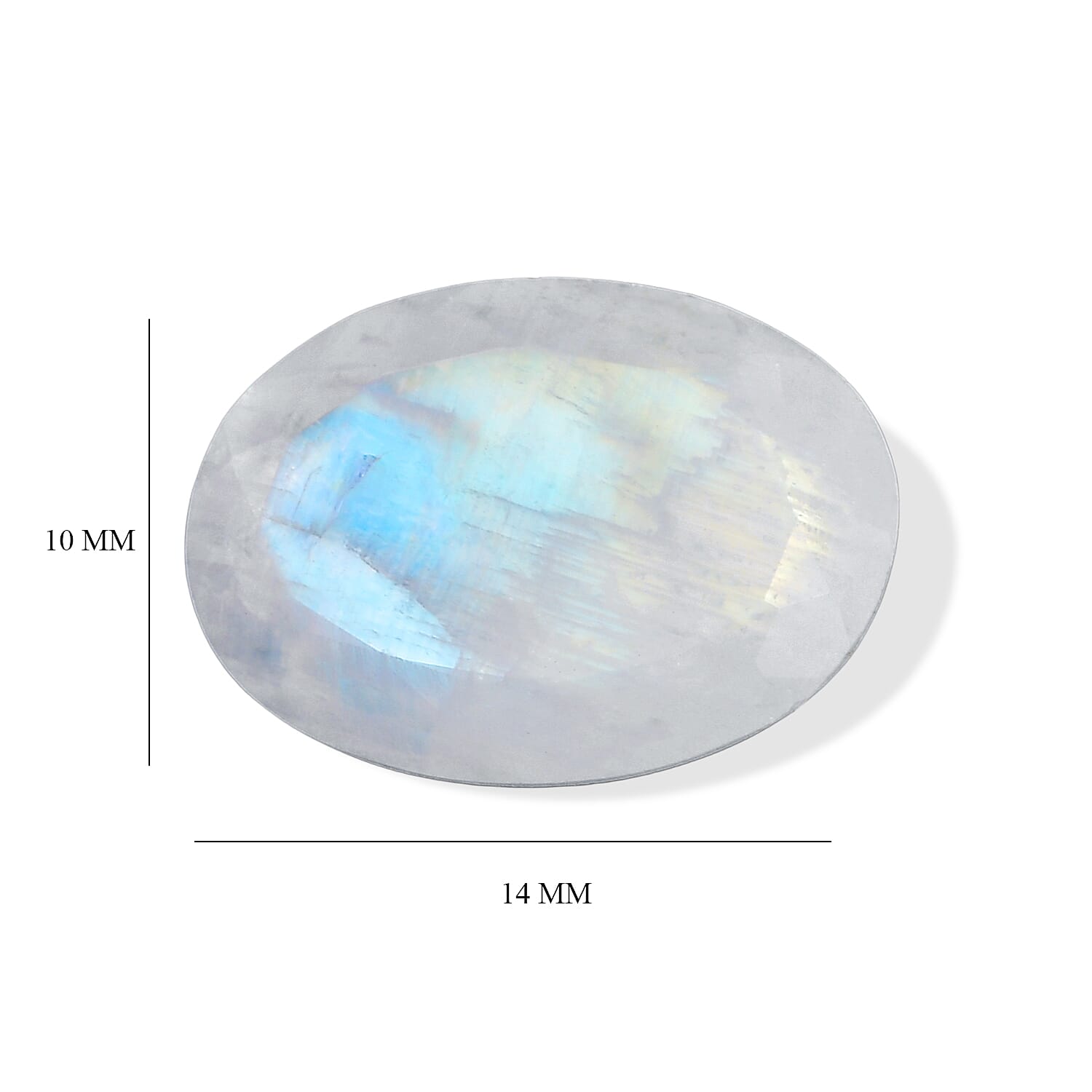 Rainbow Moonstone (Ovl 14x10 mm) 3.44 ctw