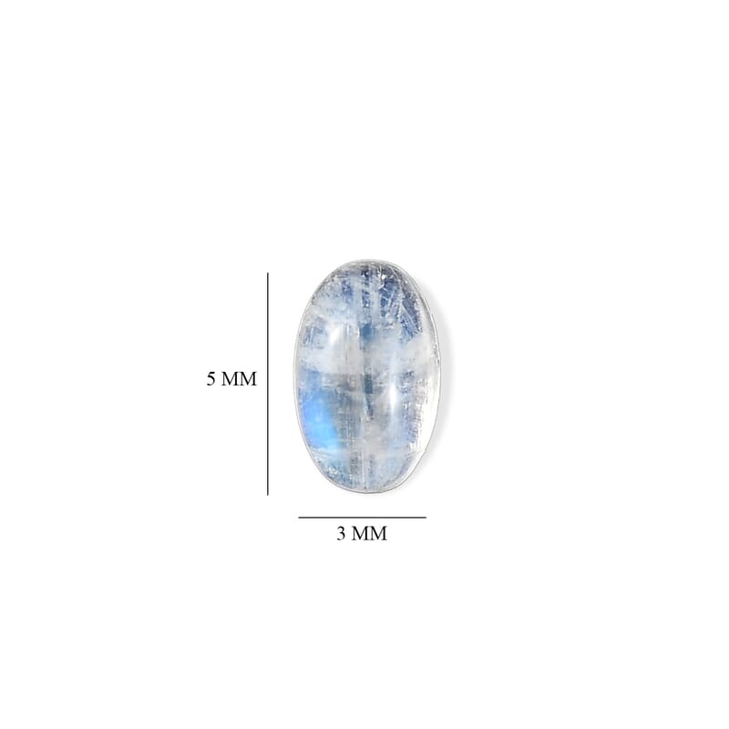 AA Rainbow Moonstone Set of 3 (Ovl 5x3 mm) 0.69 ctw