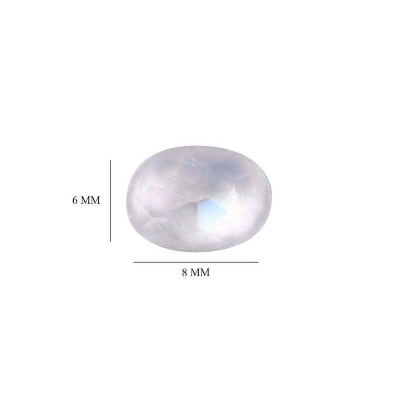 AA Rainbow Moonstone Set of 2 (Ovl 8x6 mm) 2.12 ctw