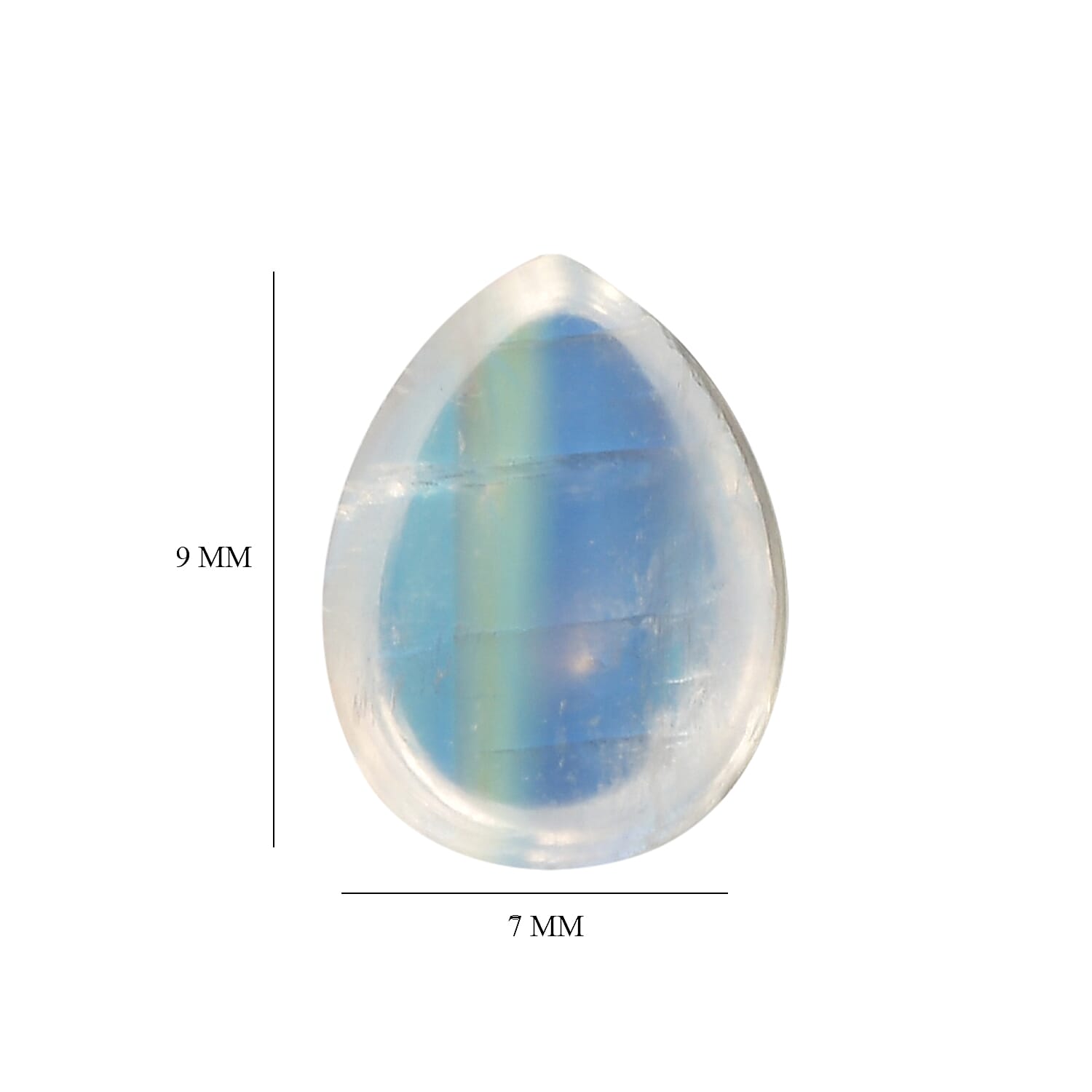 AA Rainbow Moonstone (Pear 9x7 mm) 1.73 ctw