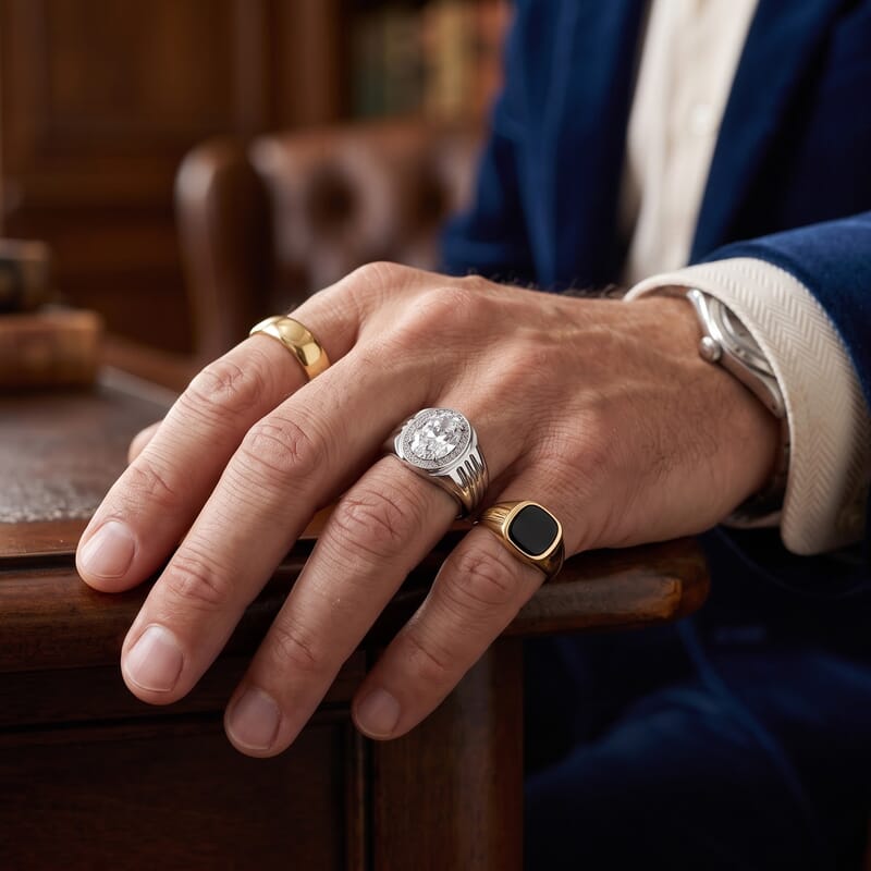 EverTrue Lab Created White Sapphire and White Zircon 2.60 ctw Ring in Platinum Bond (Size 9.0)