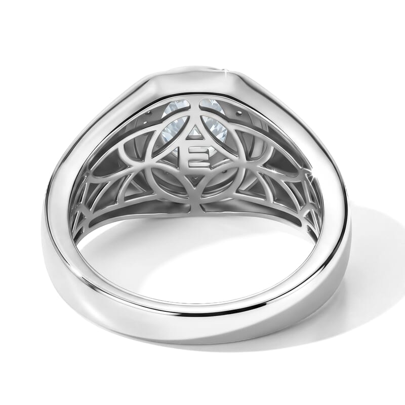 EverTrue Lab Created White Sapphire and White Zircon 2.60 ctw Ring in Platinum Bond (Size 9.0)