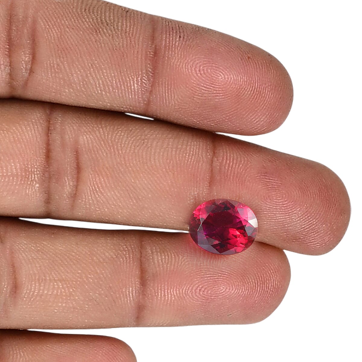 Lab Grown Bixbite (Ovl 10.5x8.5 mm) 2.45 ctw
