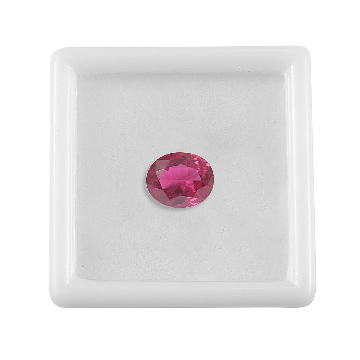 Lab Grown Bixbite (Ovl 10.5x8.5 mm) 2.45 ctw