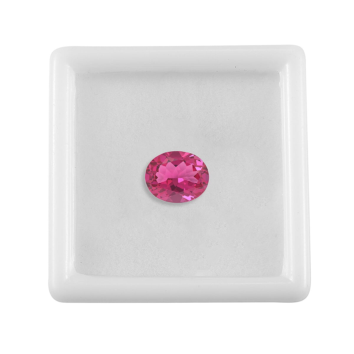 Lab Grown Bixbite (Ovl 10x8 mm) 1.82 ctw