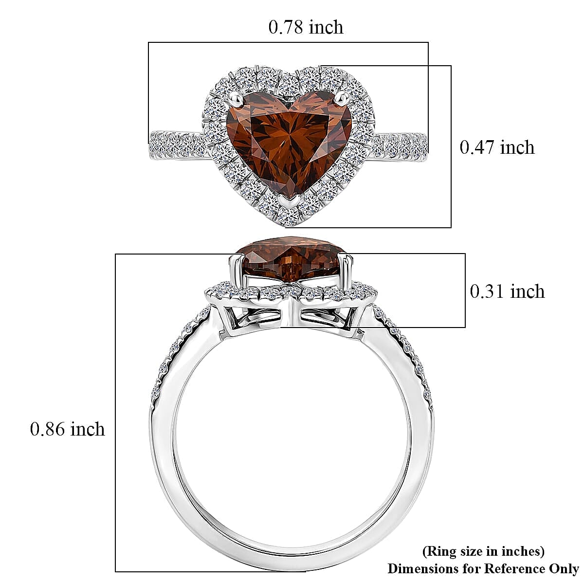 Luxuriant Lab Grown Red Diamond (IR) and Lab Grown Diamond VS 2.50 ctw Ring in 950 Platinum (Size  5.0)