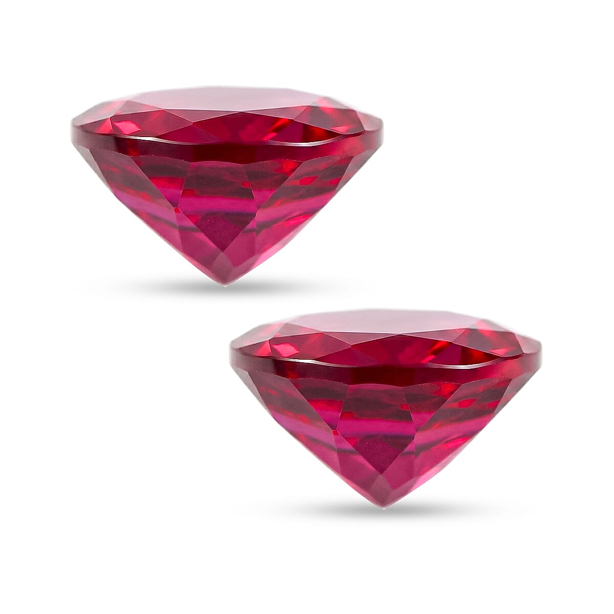 Lab Grown Bixbite Set of 2 (Rnd 8 mm) 2.80 ctw