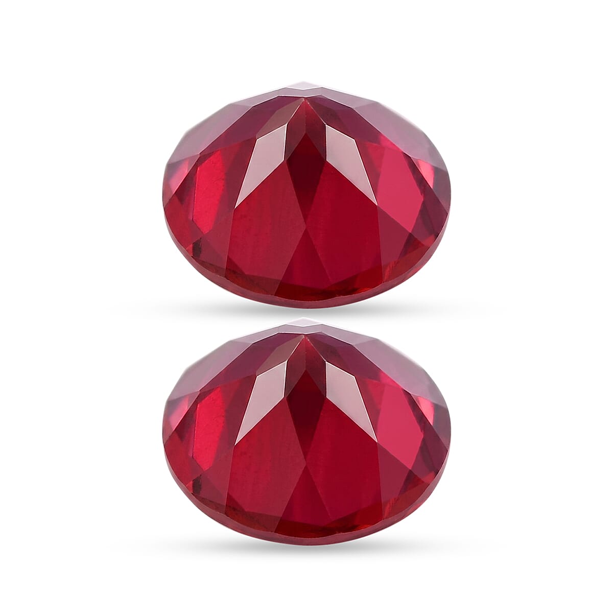 Lab Grown Bixbite Set of 2 (Rnd 8 mm) 2.80 ctw