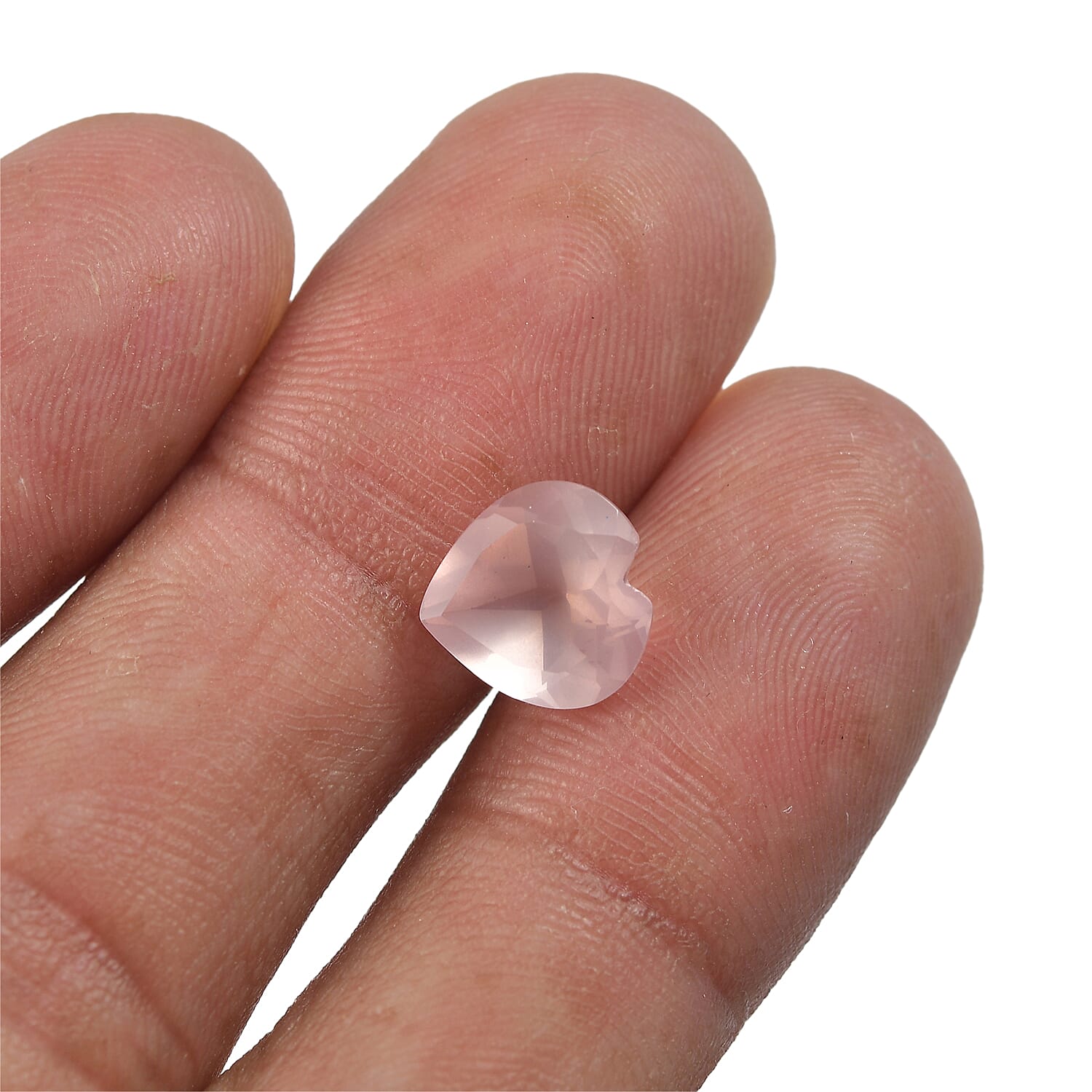 AA Rose Quartz Set of 2 (Hrt 9 mm) 4.51 ctw