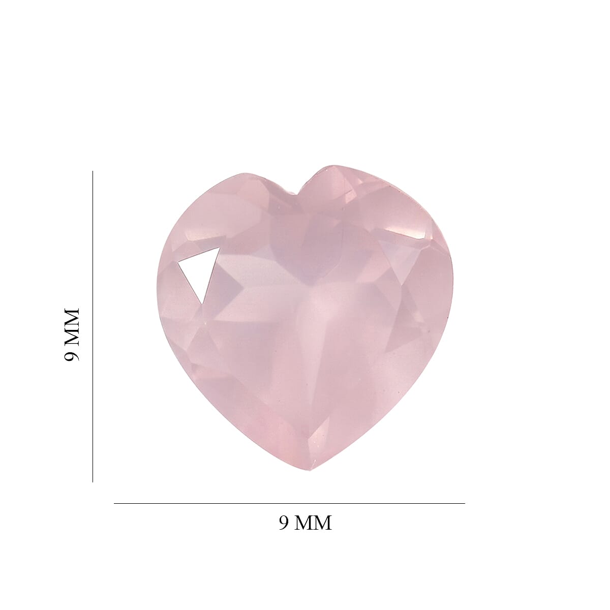 AA Rose Quartz Set of 2 (Hrt 9 mm) 4.51 ctw