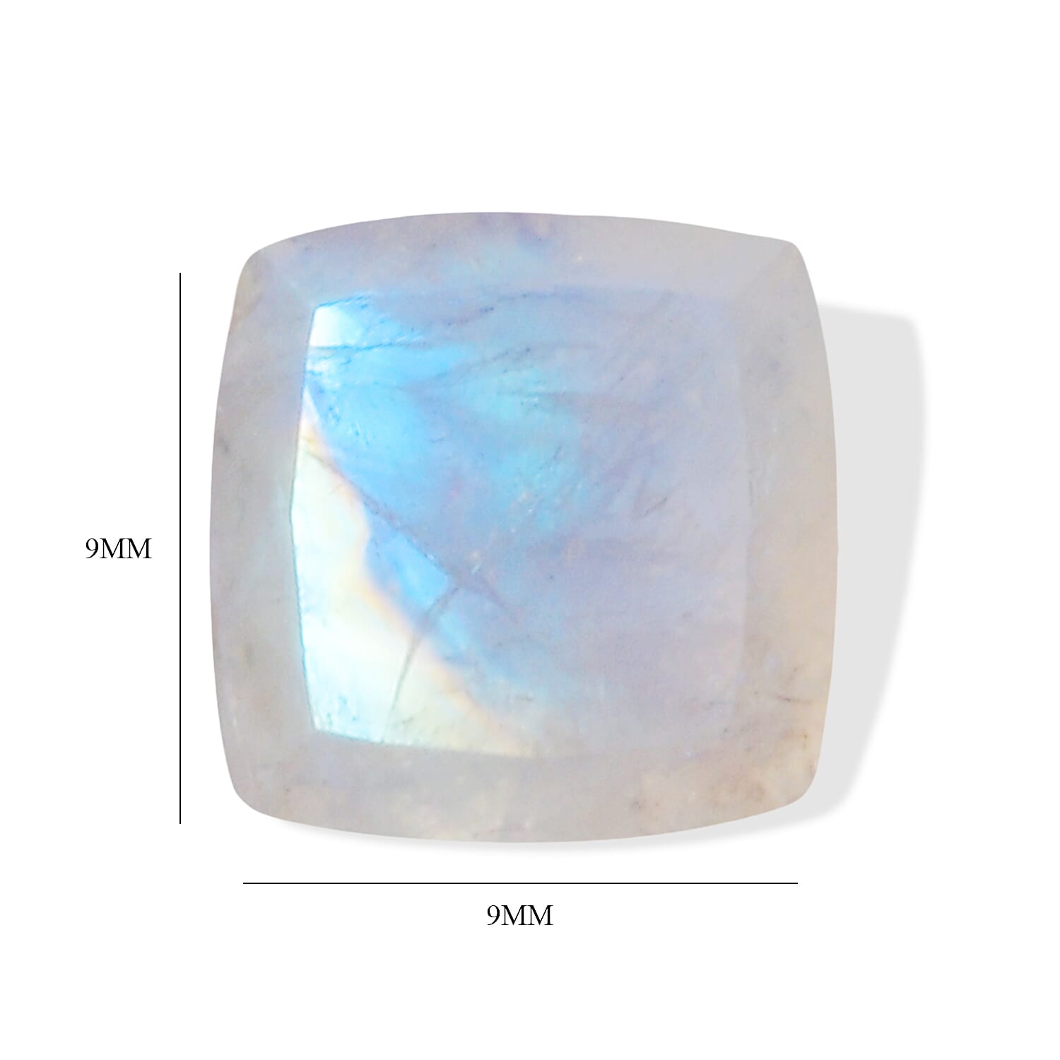 AA Rainbow Moonstone (Cush 9x9 mm) 2.65 ctw
