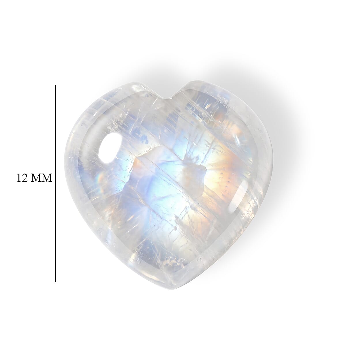 Rainbow Moonstone (Hrt 12 mm) 6.30 ctw