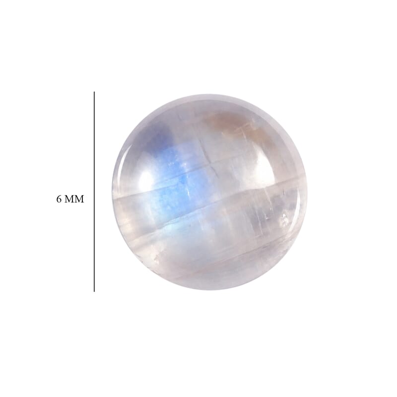 AA Rainbow Moonstone (Rnd 6 mm) 0.81 ctw