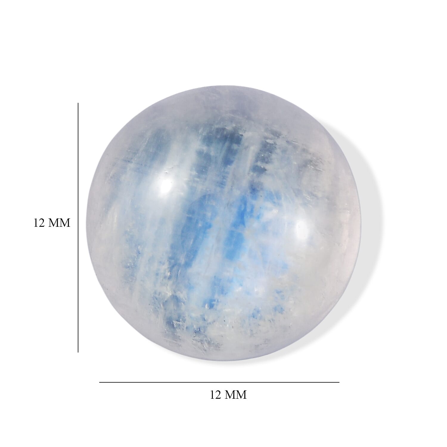 AA Rainbow Moonstone (Rnd 12 mm) 6.24 ctw