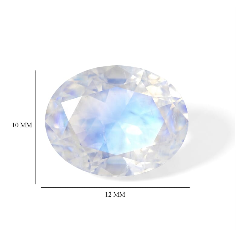AA Rainbow Moonstone (Fancy 12x10 mm) 3.88 ctw