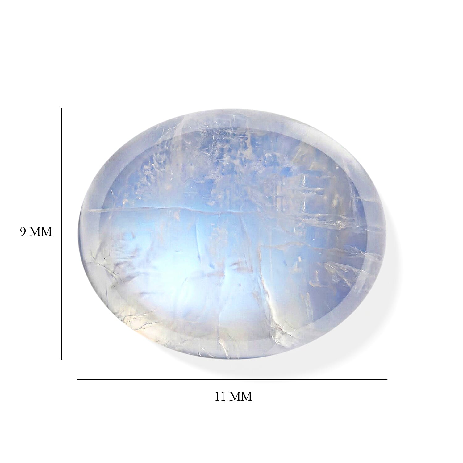 AA Rainbow Moonstone (Ovl 11x9 mm) 3.13 ctw