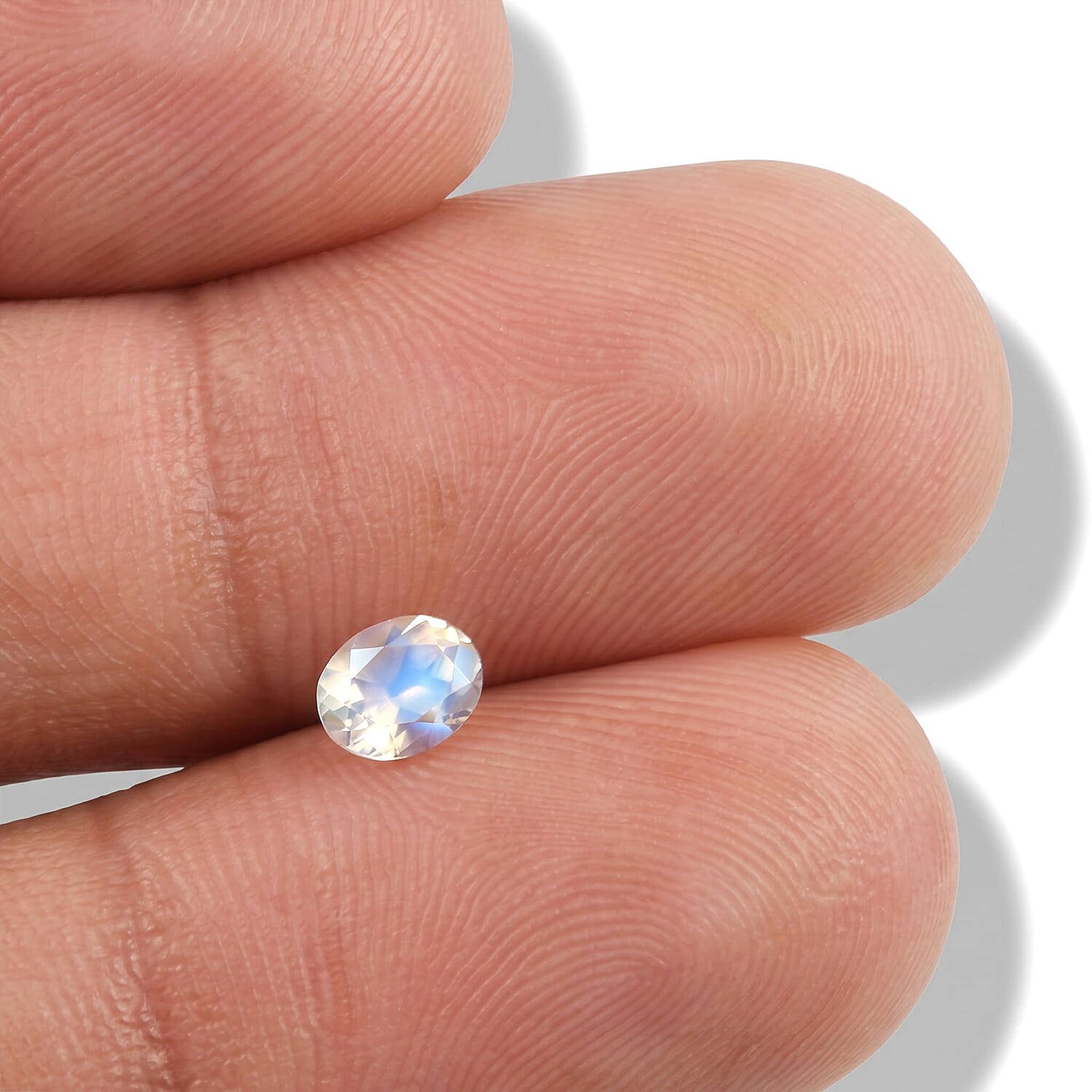 AAA Rainbow Moonstone Set of 3 (Ovl 5x4 mm) 0.85 ctw