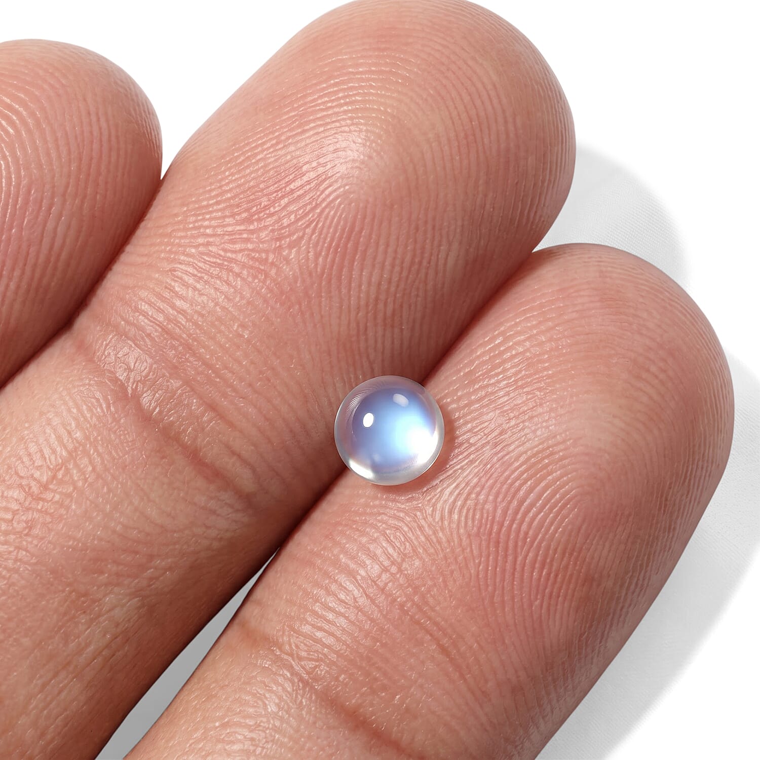 Rainbow Moonstone Set of 2 (Rnd 5 mm) 1.10 ctw