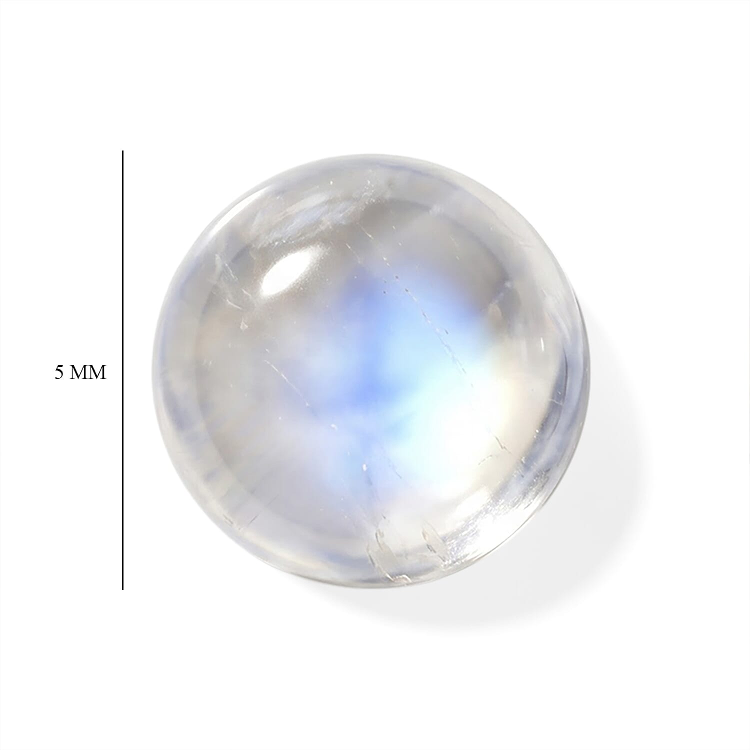 Rainbow Moonstone Set of 2 (Rnd 5 mm) 1.10 ctw