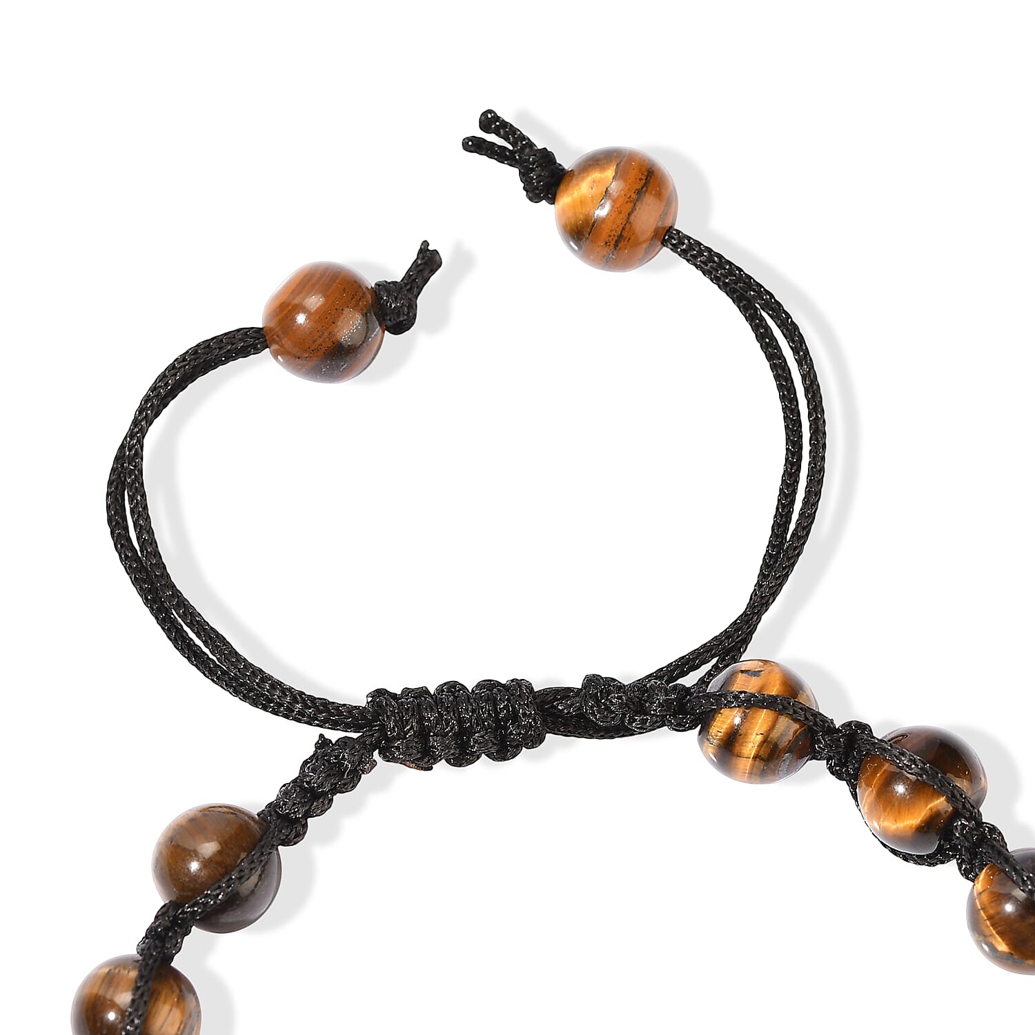Tiger Eye Weaved Adjustable Bracelet 71.5ctw