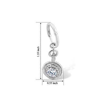 Clarte Moissanite 2.35 ctw Sundial Earrings in Sterling Silver
