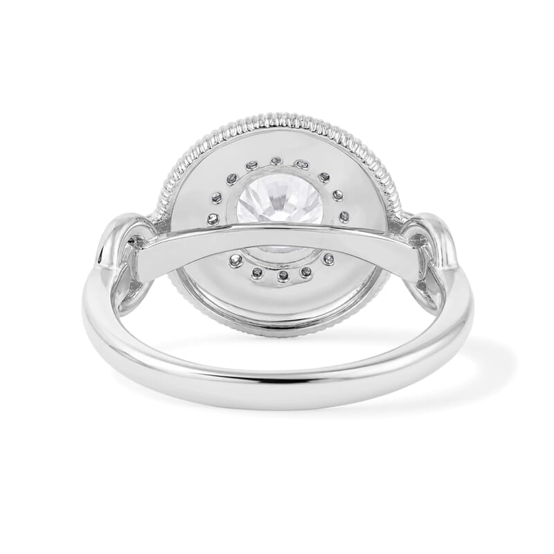 Clarte Sundial Collection Moissanite 1.06 ctw Ring in Sterling Silver (Size 9.0)