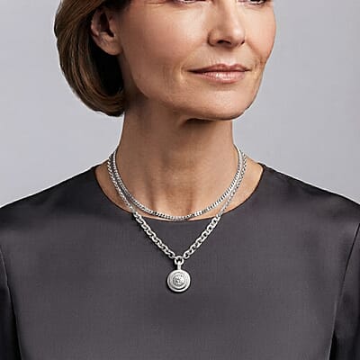 Clarte Moissanite 2.03 ctw Sundial Necklace in Sterling Silver 16-20 Inches