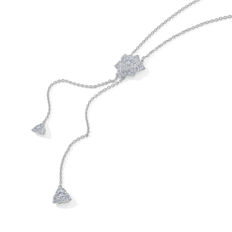 Clarte Morning Bloom Moissanite 1.78 ctw Necklace in Sterling Silver 18-20 Inches
