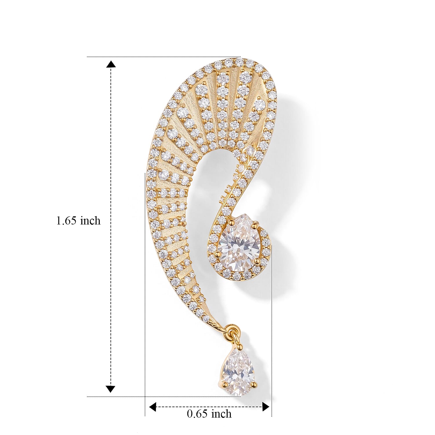 Clarte Moissanite 3.76 ctw Sirena Earrings in 14K Yellow Gold Over Sterling Silver