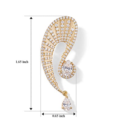 Clarte Moissanite 3.76 ctw Sirena Earrings in 14K Yellow Gold Over Sterling Silver