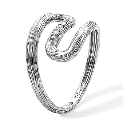 Clarte Moissanite 0.05 ctw Ramus Ring in Sterling Silver (Size 5.0)