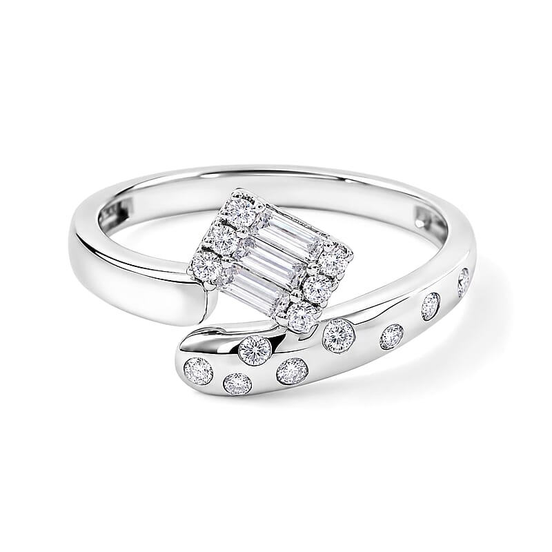Clarte Ametry Collection Moissanite 0.35 ctw Ring in Sterling Silver (Size 6.0)