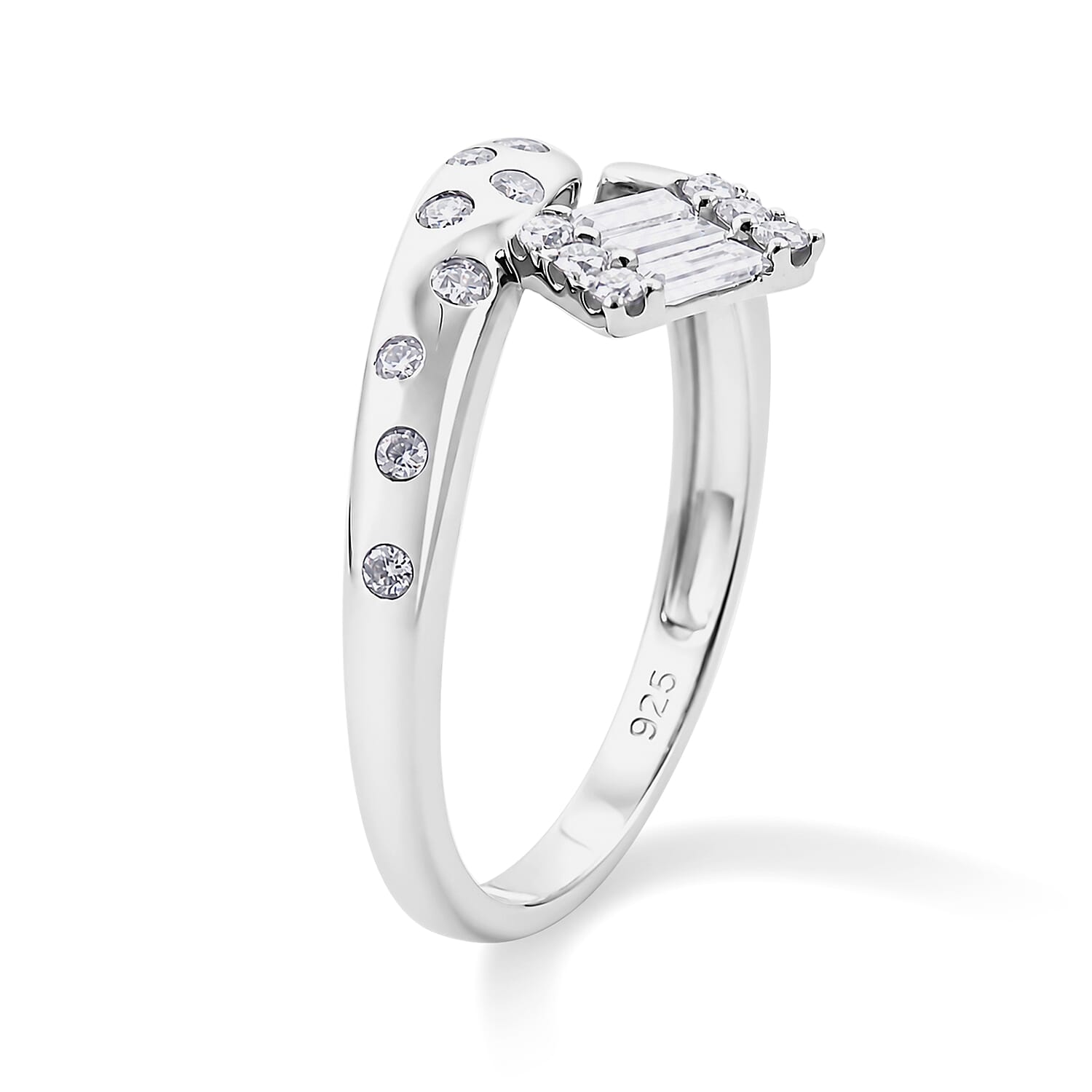 Clarte Ametry Collection Moissanite 0.35 ctw Ring in Sterling Silver (Size 6.0)