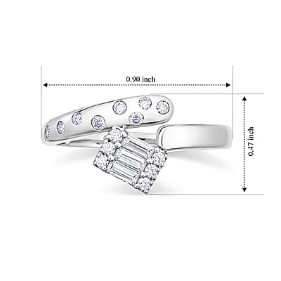 Clarte Ametry Collection Moissanite 0.35 ctw Ring in Sterling Silver (Size 6.0)