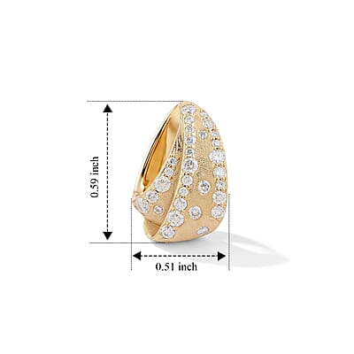 Clarte Moissanite 0.66 ctw Elan Stud Earrings in 14K Yellow Gold Over Sterling Silver