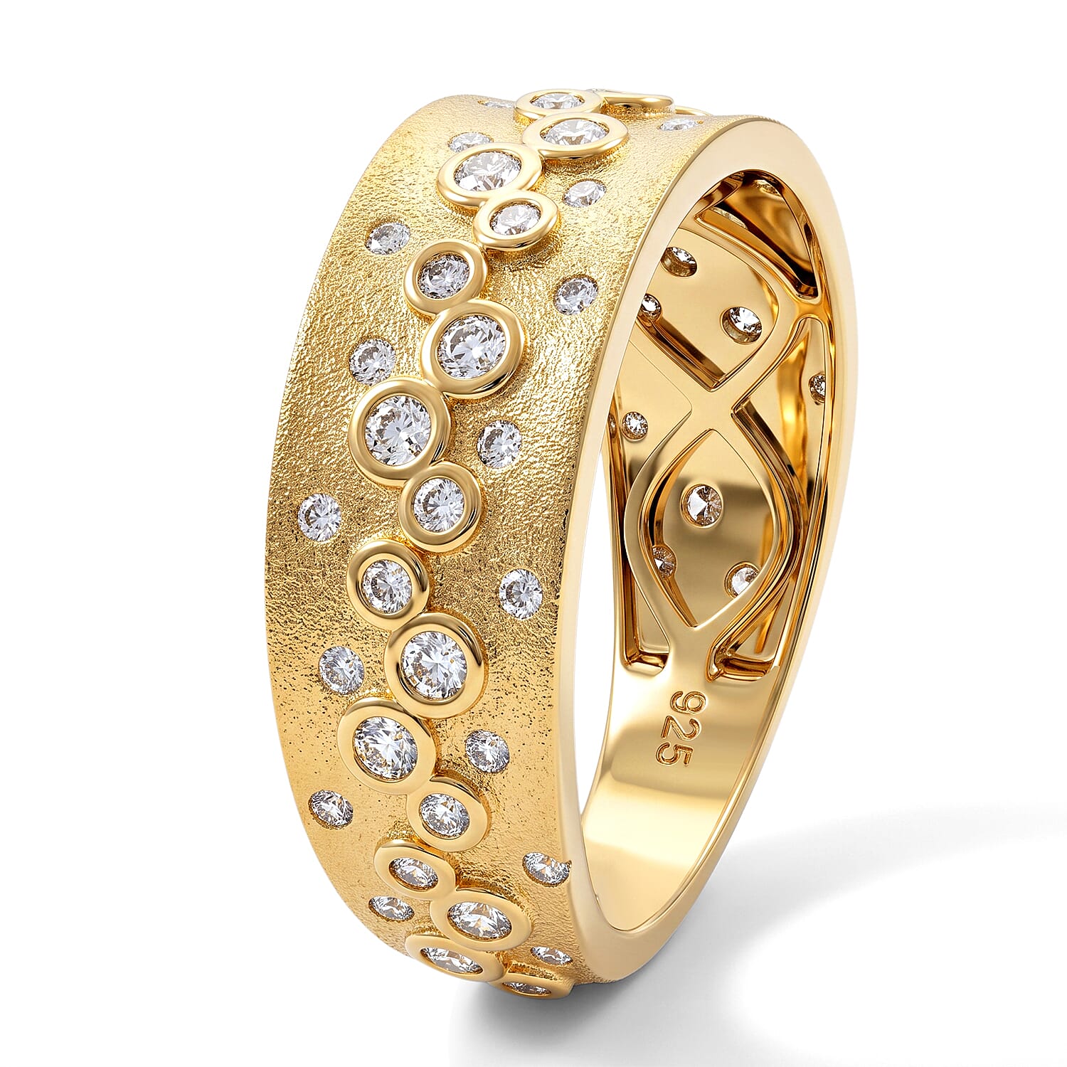 Clarte Moissanite 0.50 ctw Lucent Ring in 14K Yellow Gold Over Sterling Silver (Size 6.0)