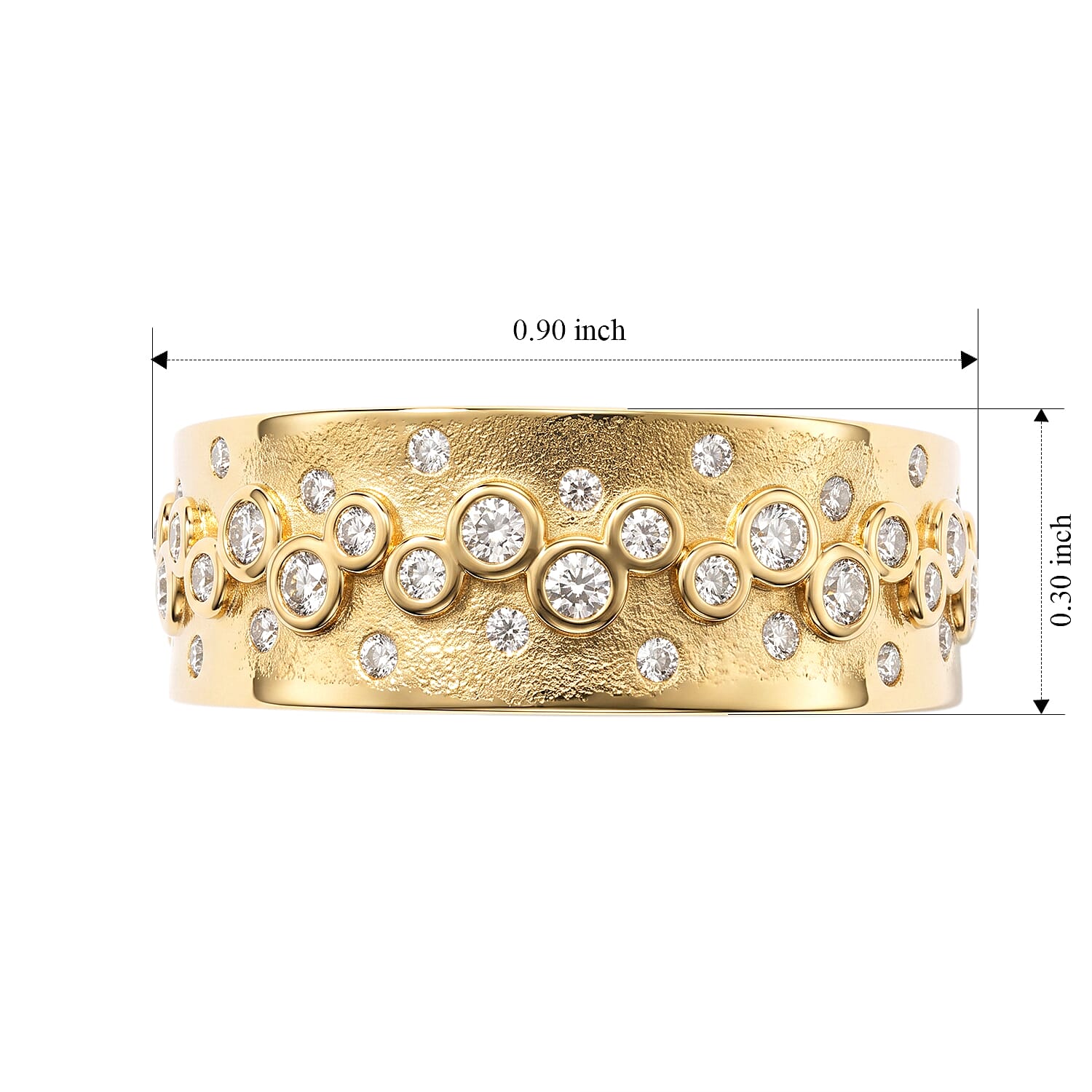 Clarte Moissanite 0.50 ctw Lucent Ring in 14K Yellow Gold Over Sterling Silver (Size 6.0)