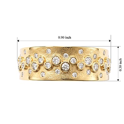 Clarte Moissanite 0.50 ctw Lucent Ring in 14K Yellow Gold Over Sterling Silver (Size 6.0)