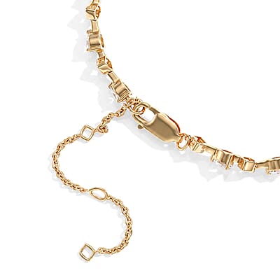 Clarte Moissanite 2.60 ctw Melange Bracelet in 14K Yellow Gold Over Sterling Silver (7-10In)