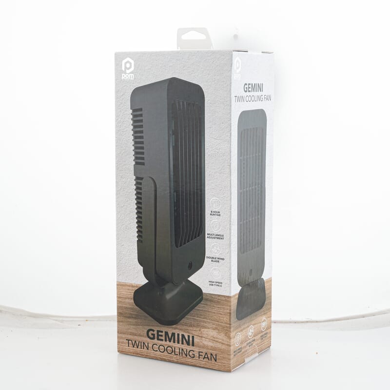 Pom Gear Gemini Twin Turbo Desk Fan - Black