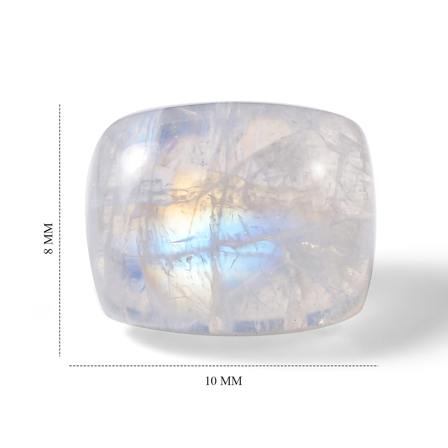 AA Rainbow Moonstone (Cush 10x8 mm) 2.50 ctw